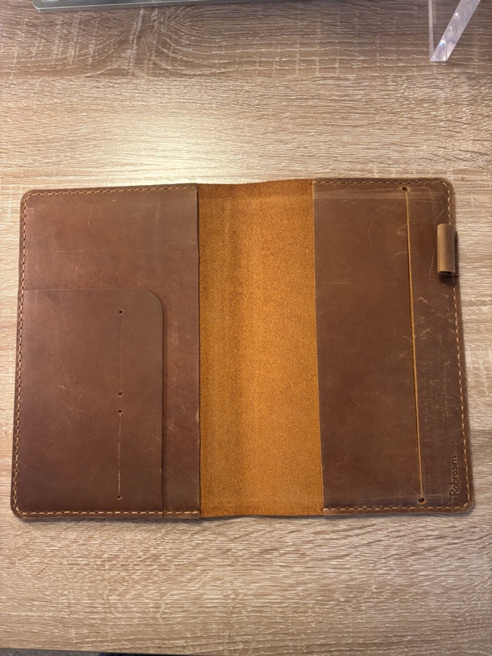 A5 Slim Leather Stamped Cover for Notebook Planner - Picture 4 of 12